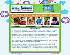 School "Philosophy" pre-school education template page.