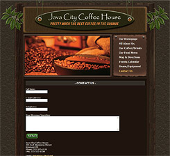 Coffee house contact form.