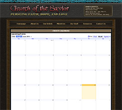 Events Calendar page.